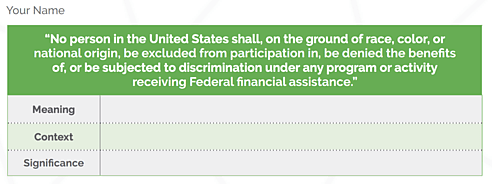 Sphere Civil Rights Class Quote Table 12