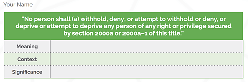 Sphere Civil Rights Class Quote Table 4