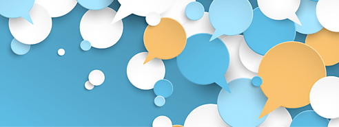 Colorful speech bubbles